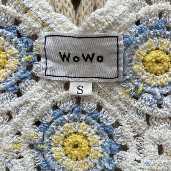 Wowo‎ Women's Boho Crochet Crop Top Small - Picture 4 of 5